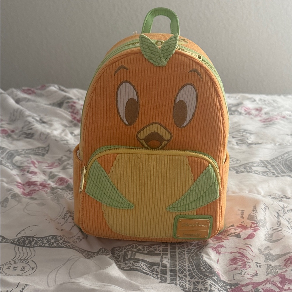 Disney Orange and Green Bird Backpack